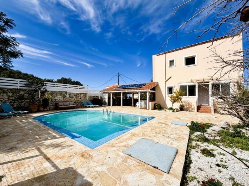 Plaka bei Chania MIT VIDEO - Kreta, Plaka bei Chania – Geräumige Villa mit Pool, Studio und Panoramablick aufs Meer Haus kaufen
